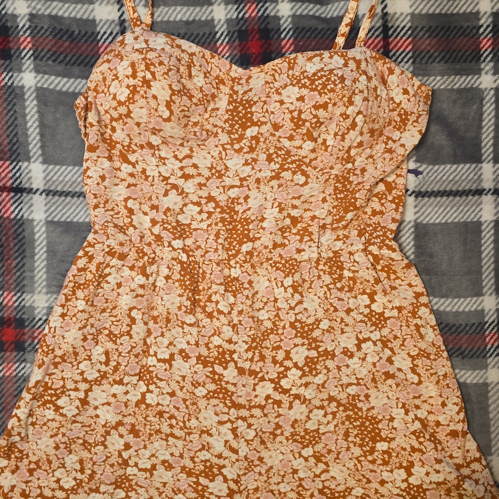 Floral Spaghetti Strap Romper
